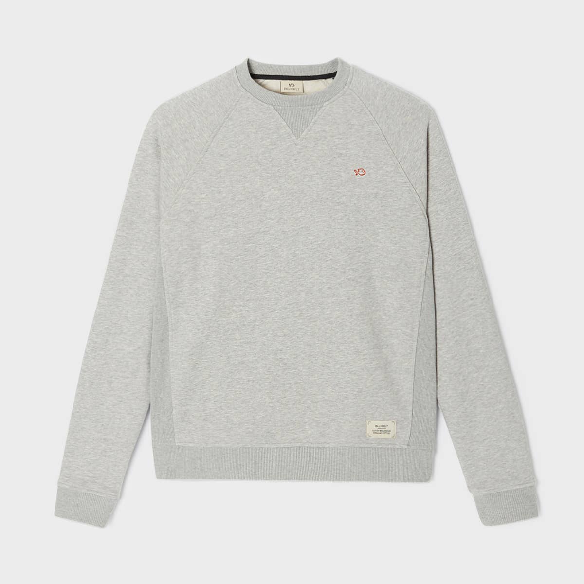 Mens casual 100% organic cotton sweatshirt - Light grey
