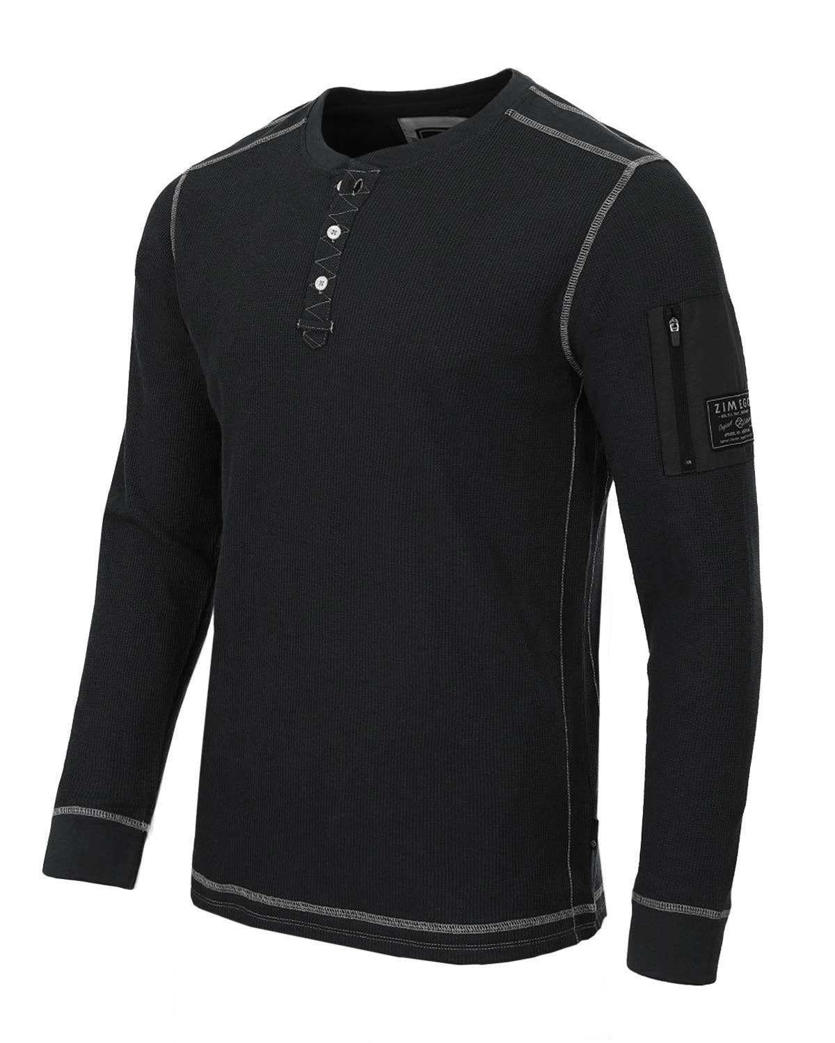 Men's Casual Basic Long Sleeve Thermal Athleisure Henley