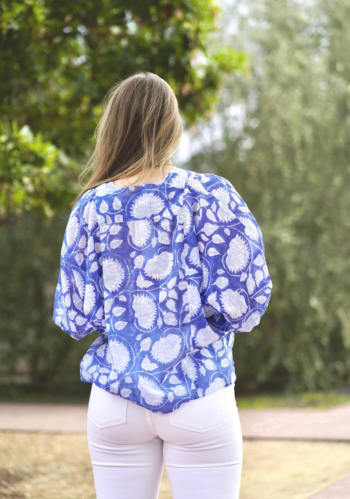 Anjou Top O/S Navy White