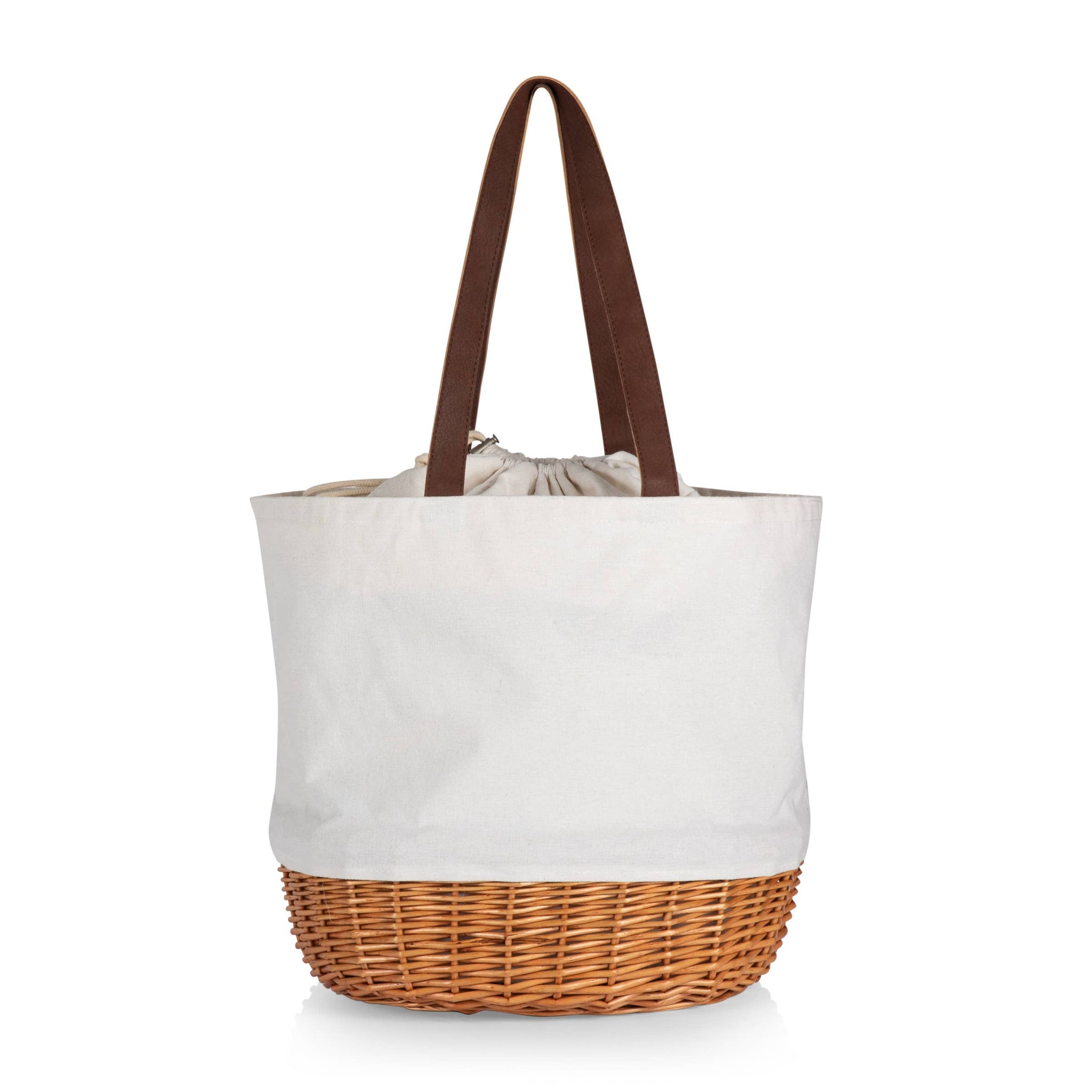 Coronado Canvas and Willow Basket Tote