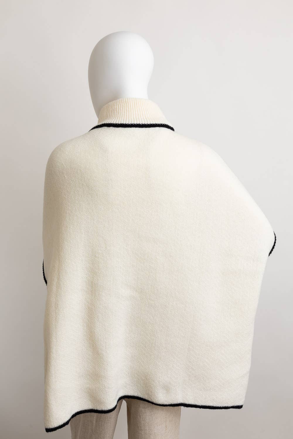 Cozy Turtle Neck Poncho With Arm Holes