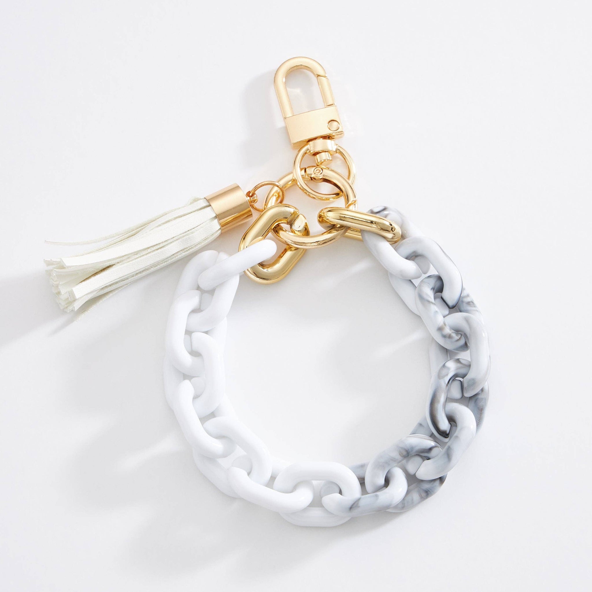 Two Tone Mixed Resin Chain Keychains