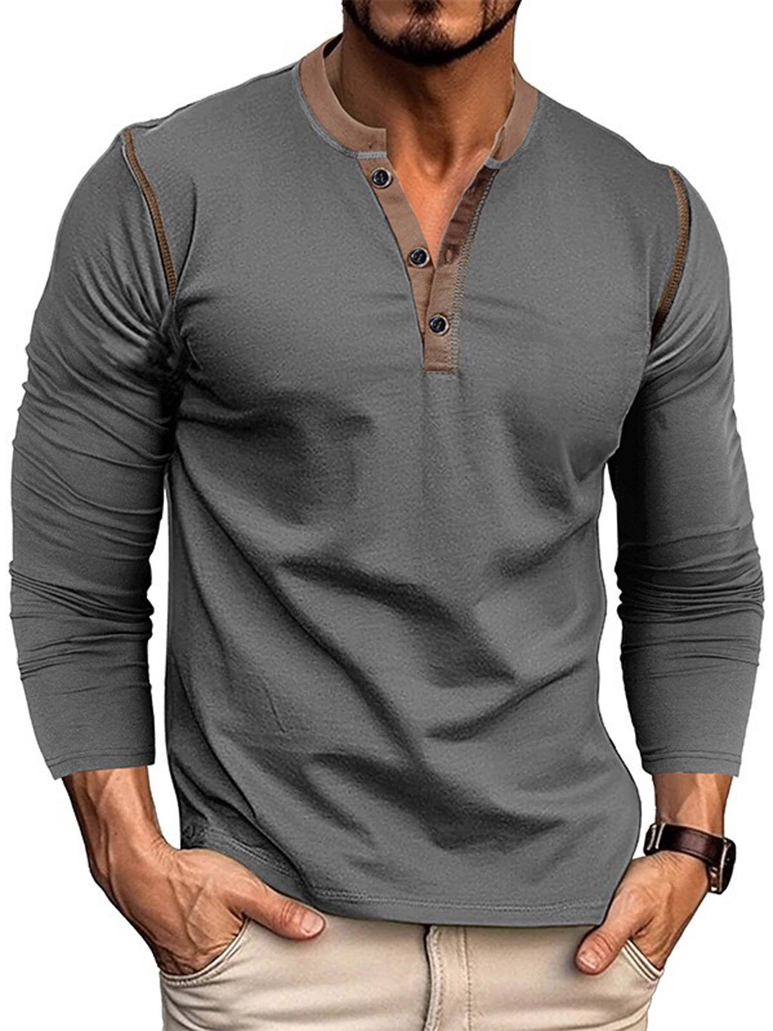 Long Sleeved Henry T-shirt