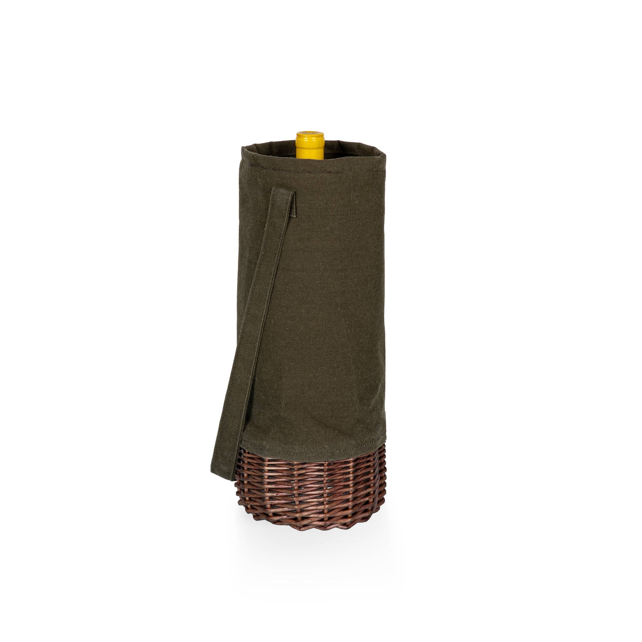 Malbec Insulated Canvas and Willow Wine Basket