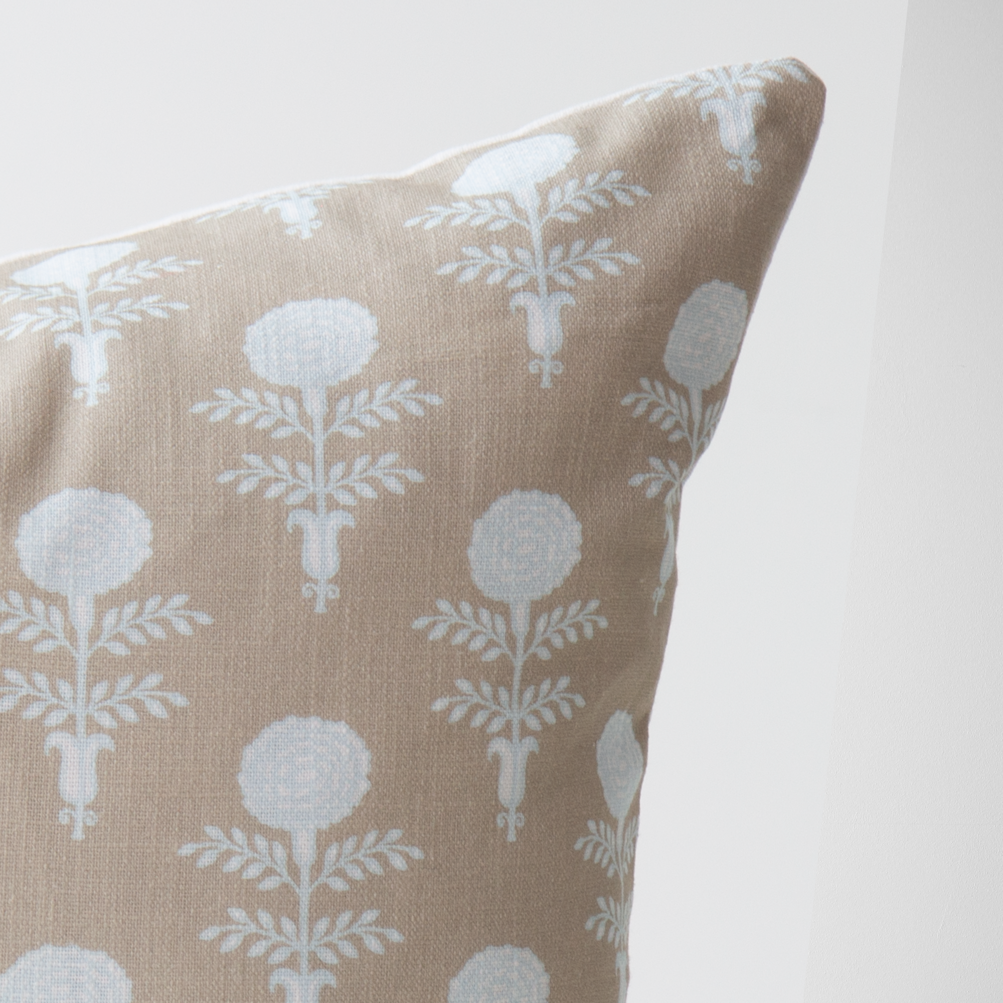 Elodie Oyster Block Print Pillow Cover