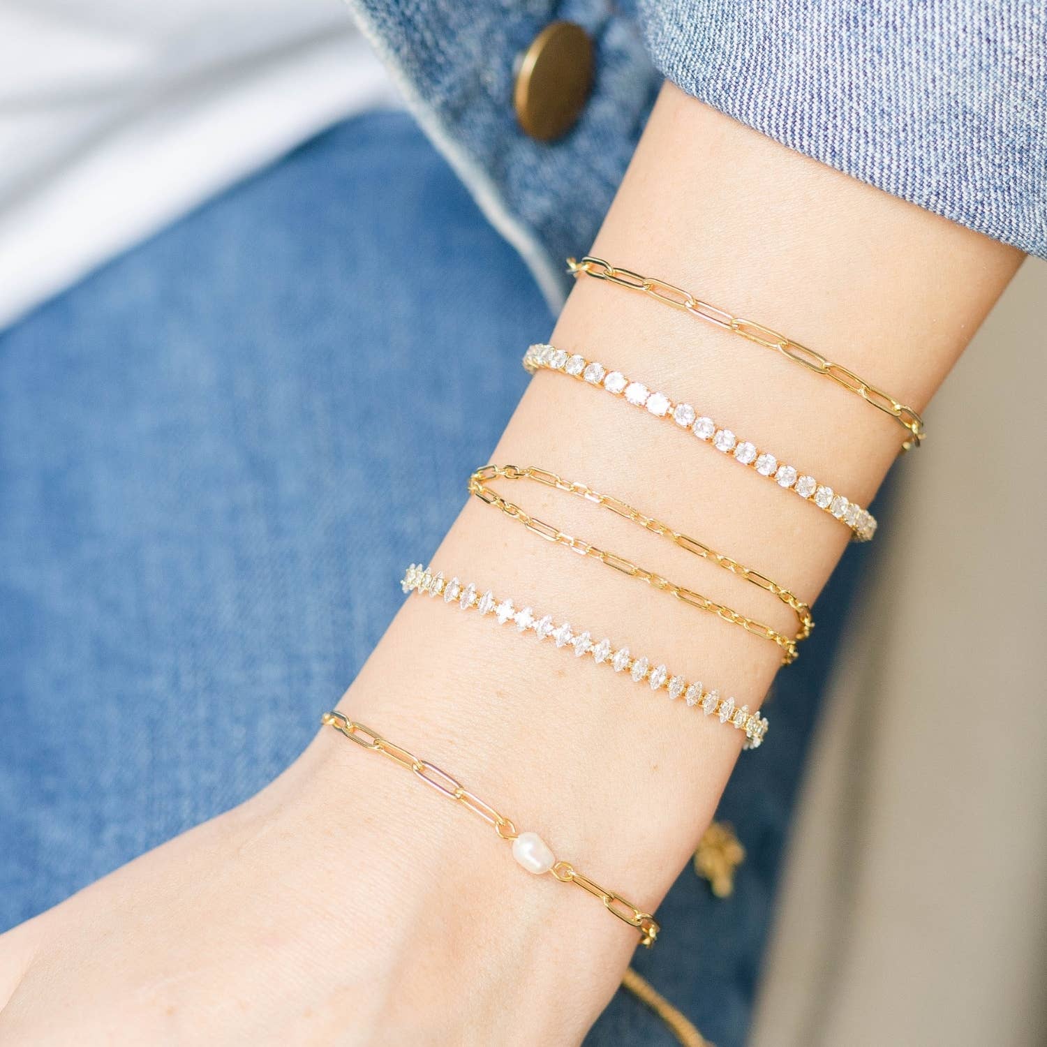 Delicate Link Chain Pulley Bracelet