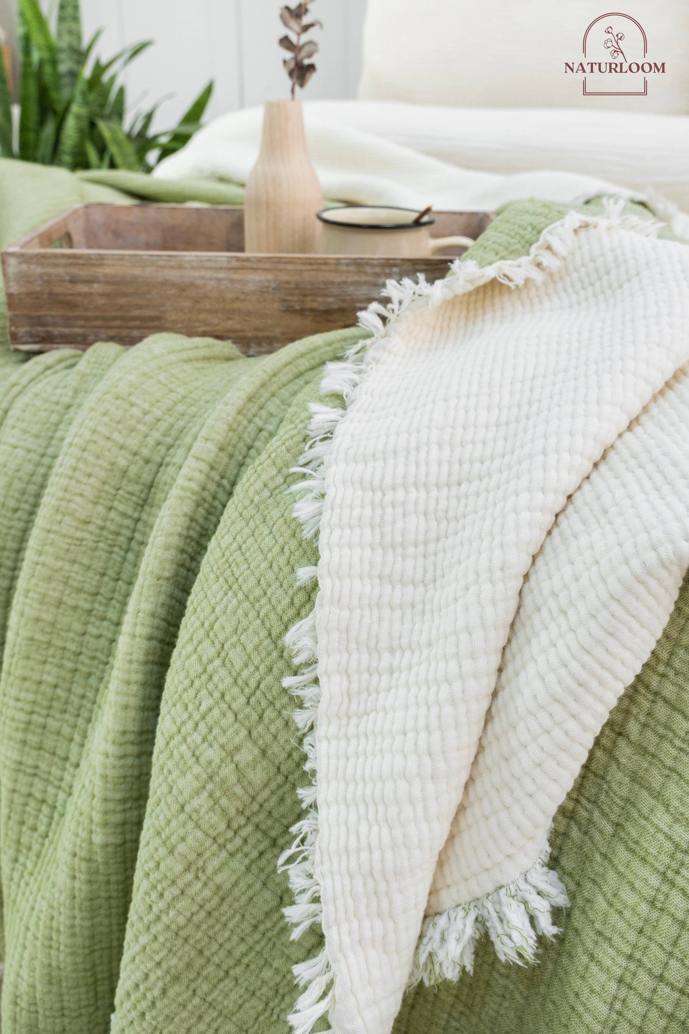 6 Layer Organic GOTS Certified Muslin Quilt - Natural Comfort, Breathable & Cozy Year Round
