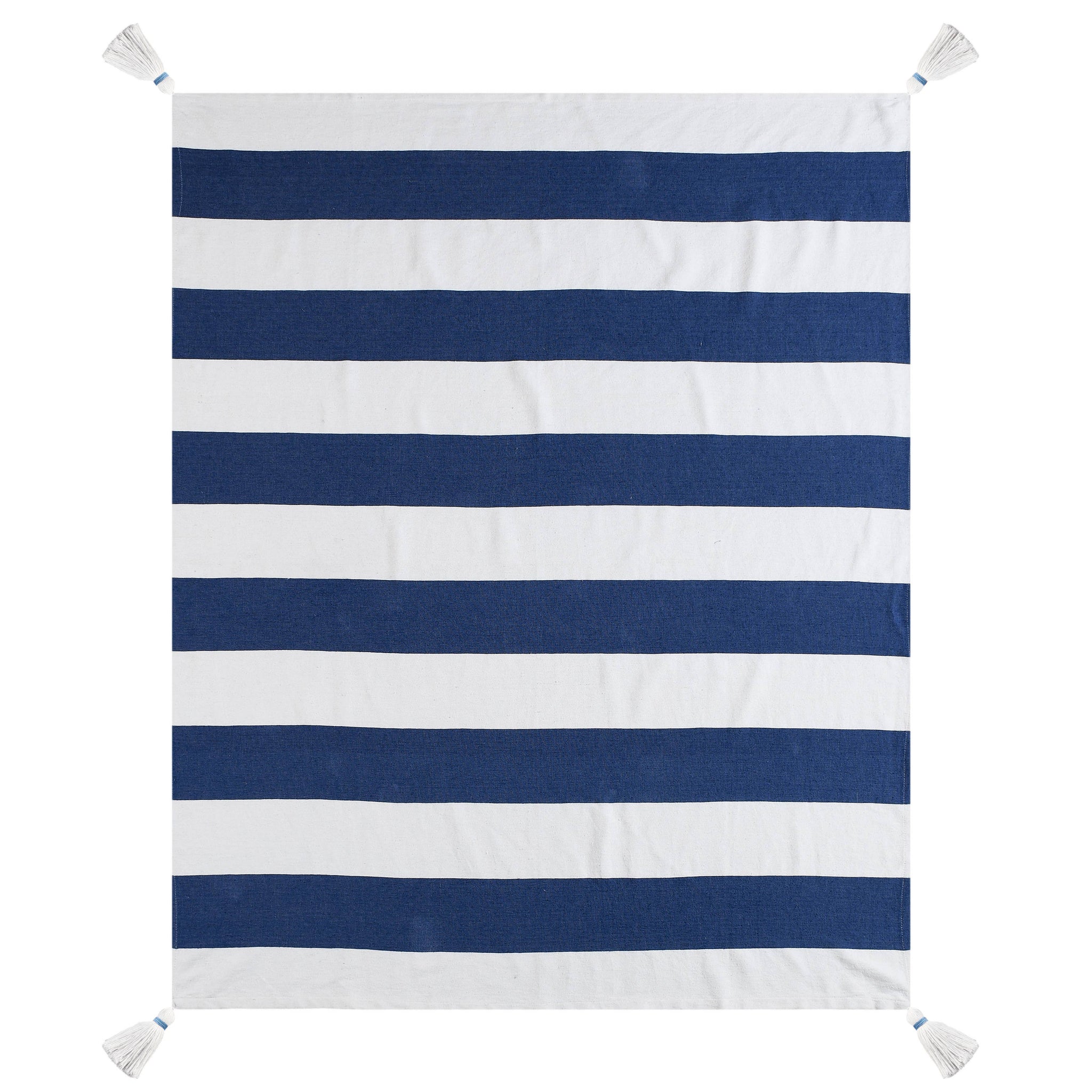 Cabana Striped Throw Blanket with Tassels