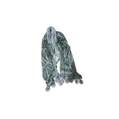 Fur Lined Artisan Patterned Shawl (Available in 6 Styles)