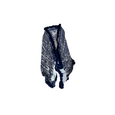 Fur Lined Artisan Patterned Shawl (Available in 6 Styles)