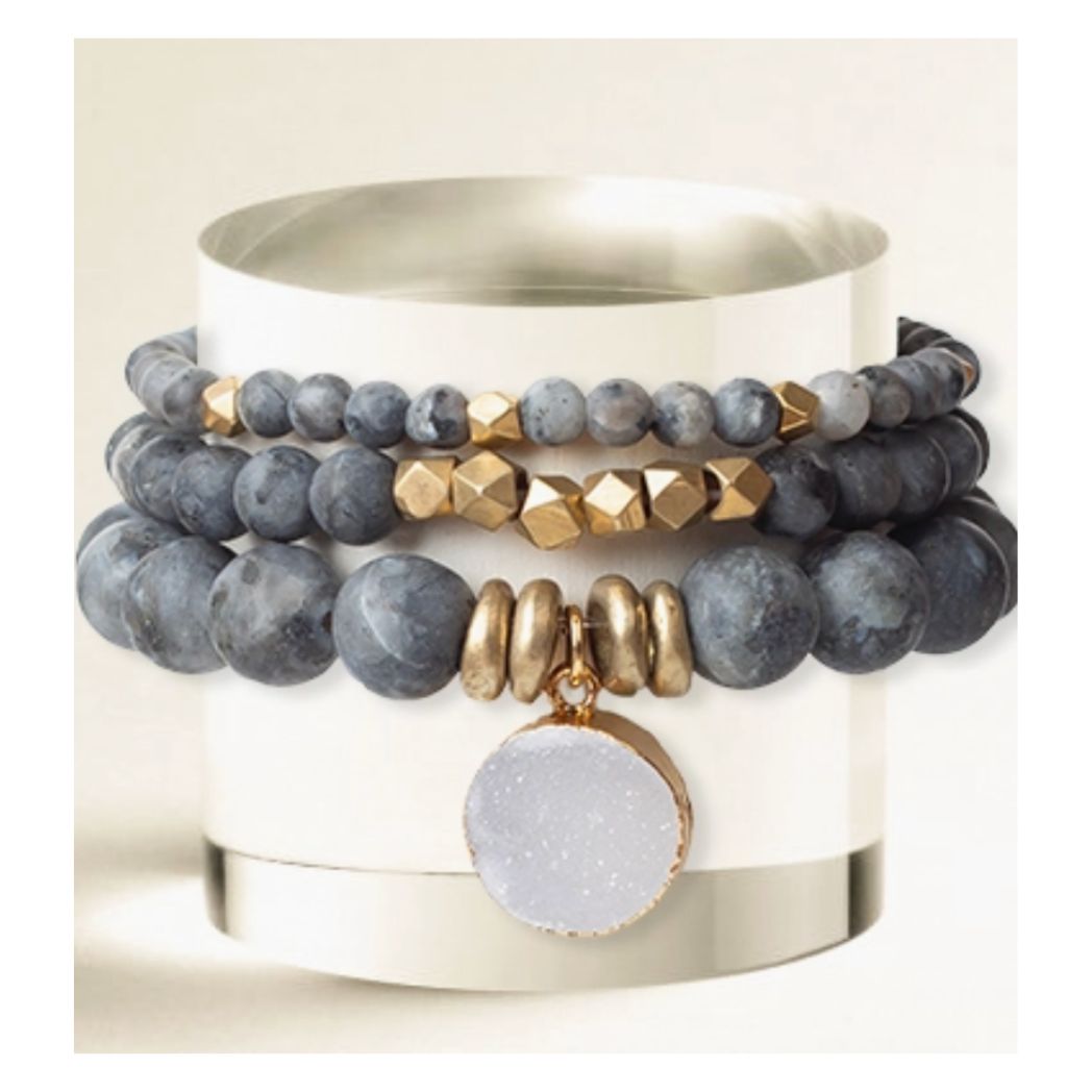 Gemstone Stretch Bracelet Stack