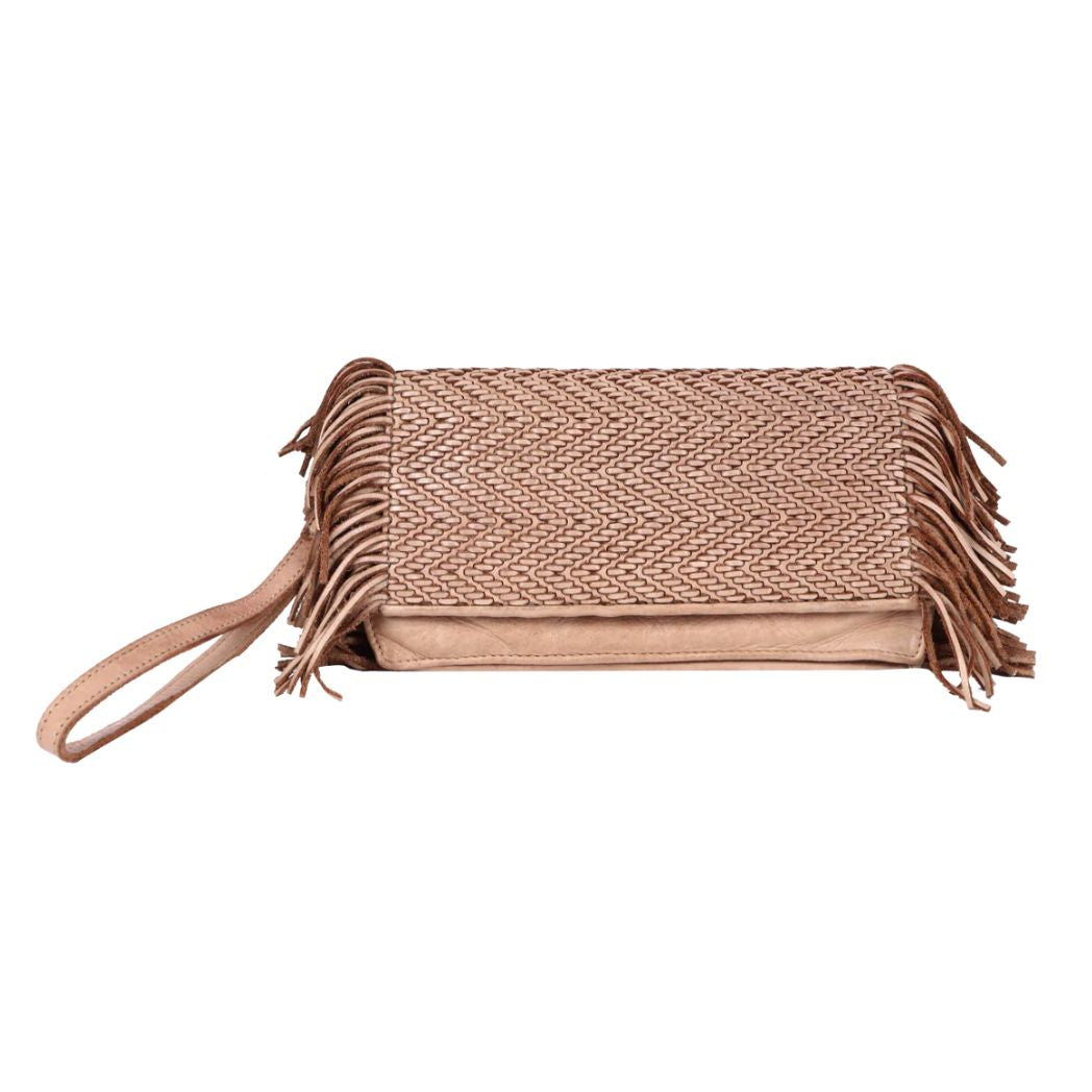 Mini Leather Fringe Clutch