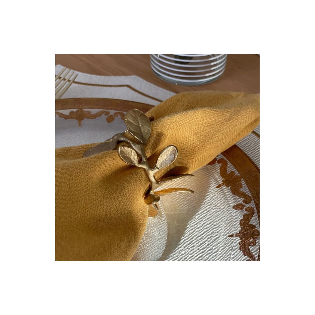 Gold Crown Napkin Rings- Set of 4