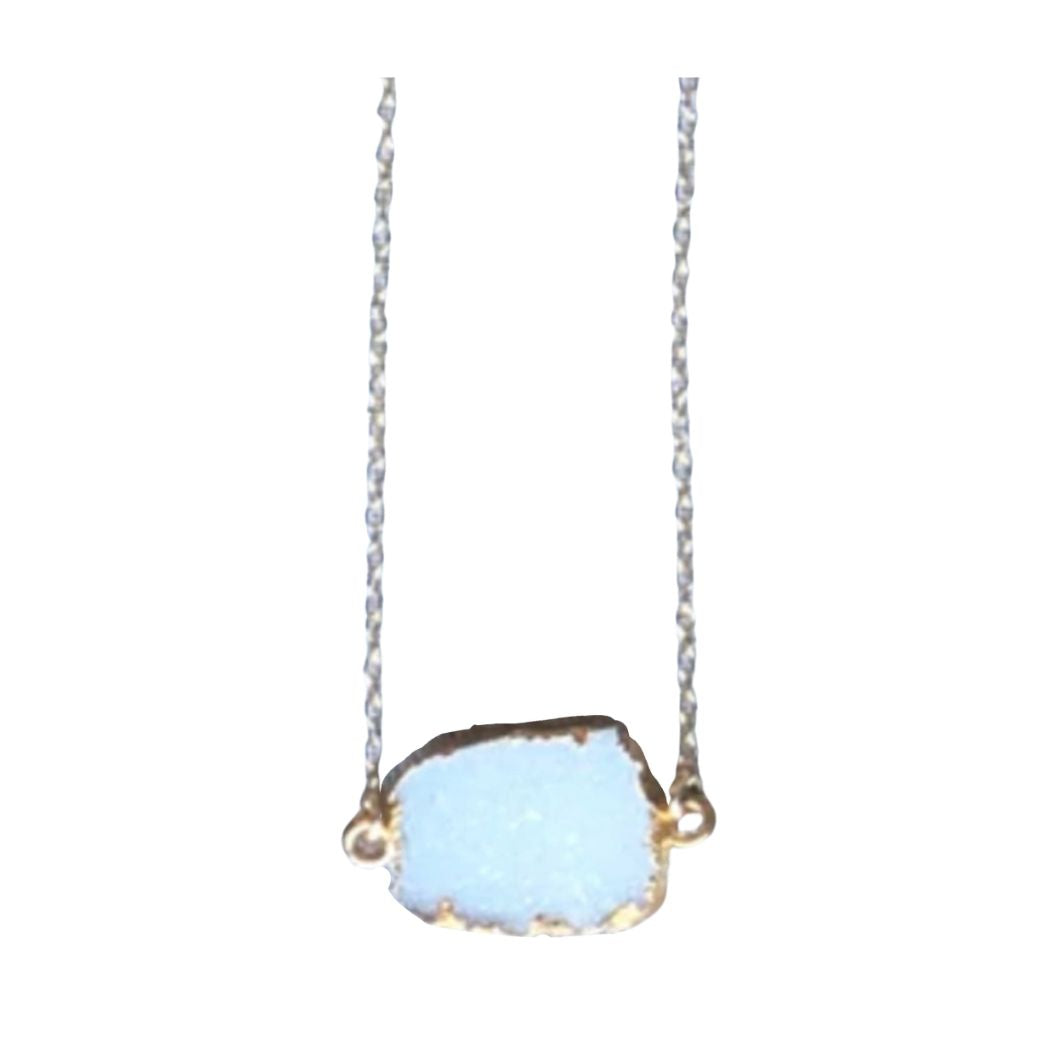 Semi Wrapped Precious Stone Necklace