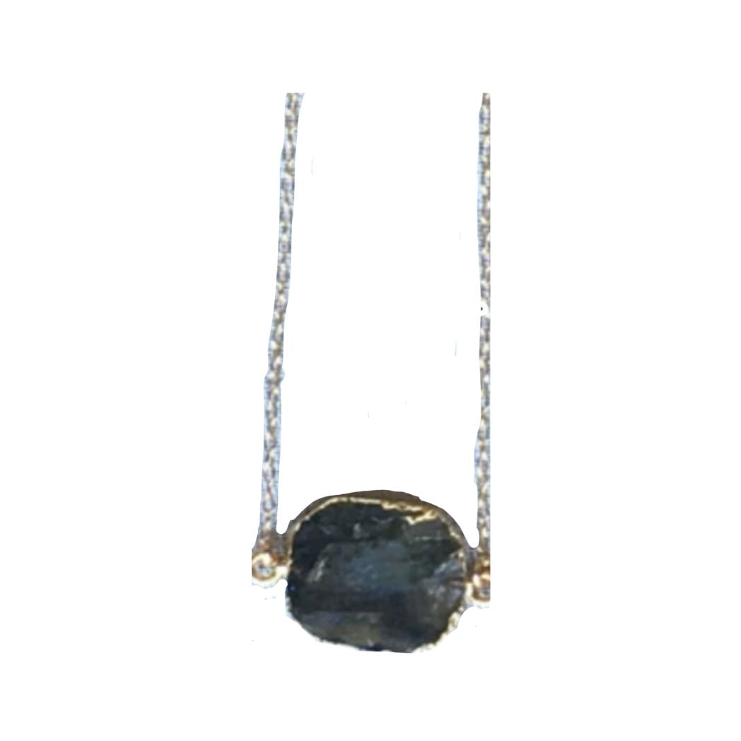 Semi Wrapped Precious Stone Necklace