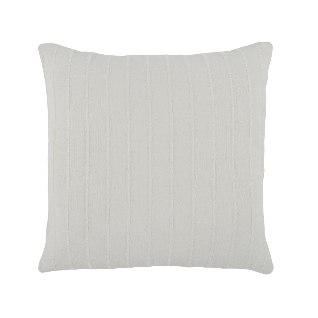 White Woven Stripe Pillow