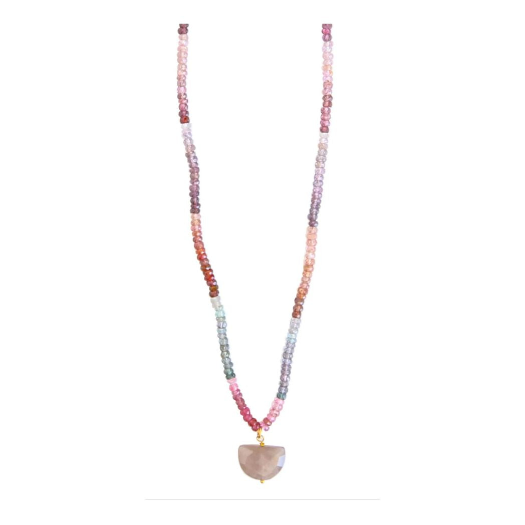 Gemstone Long Pendant Necklace