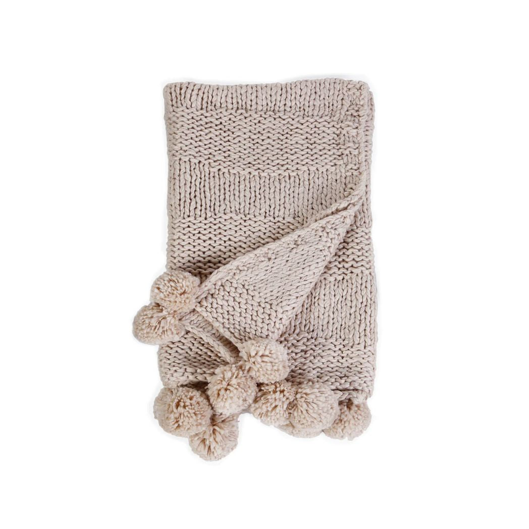 Pom Pom at Home Cozy Knit Pom Pom Throw