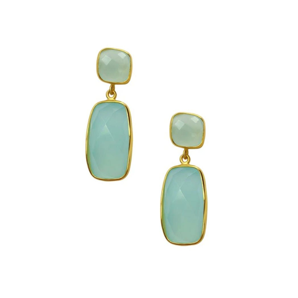 Double Gemstone Earring