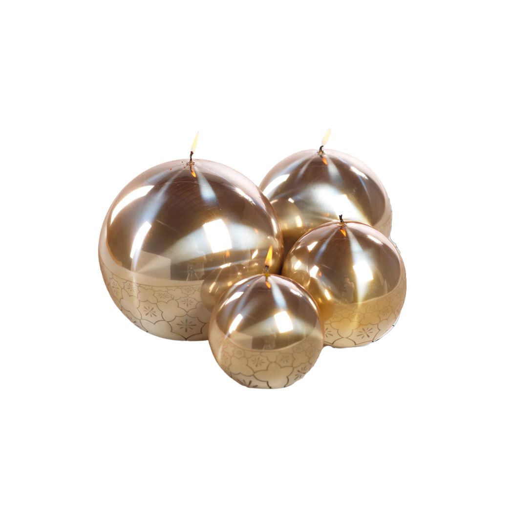 Metallic Round Ball Candles