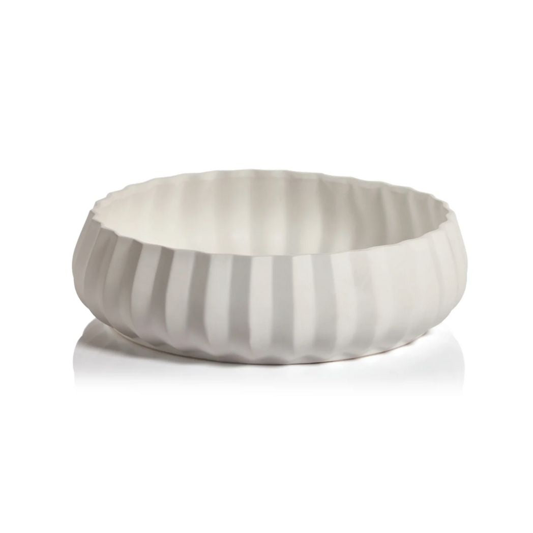 Ceramic Wave White Bowl