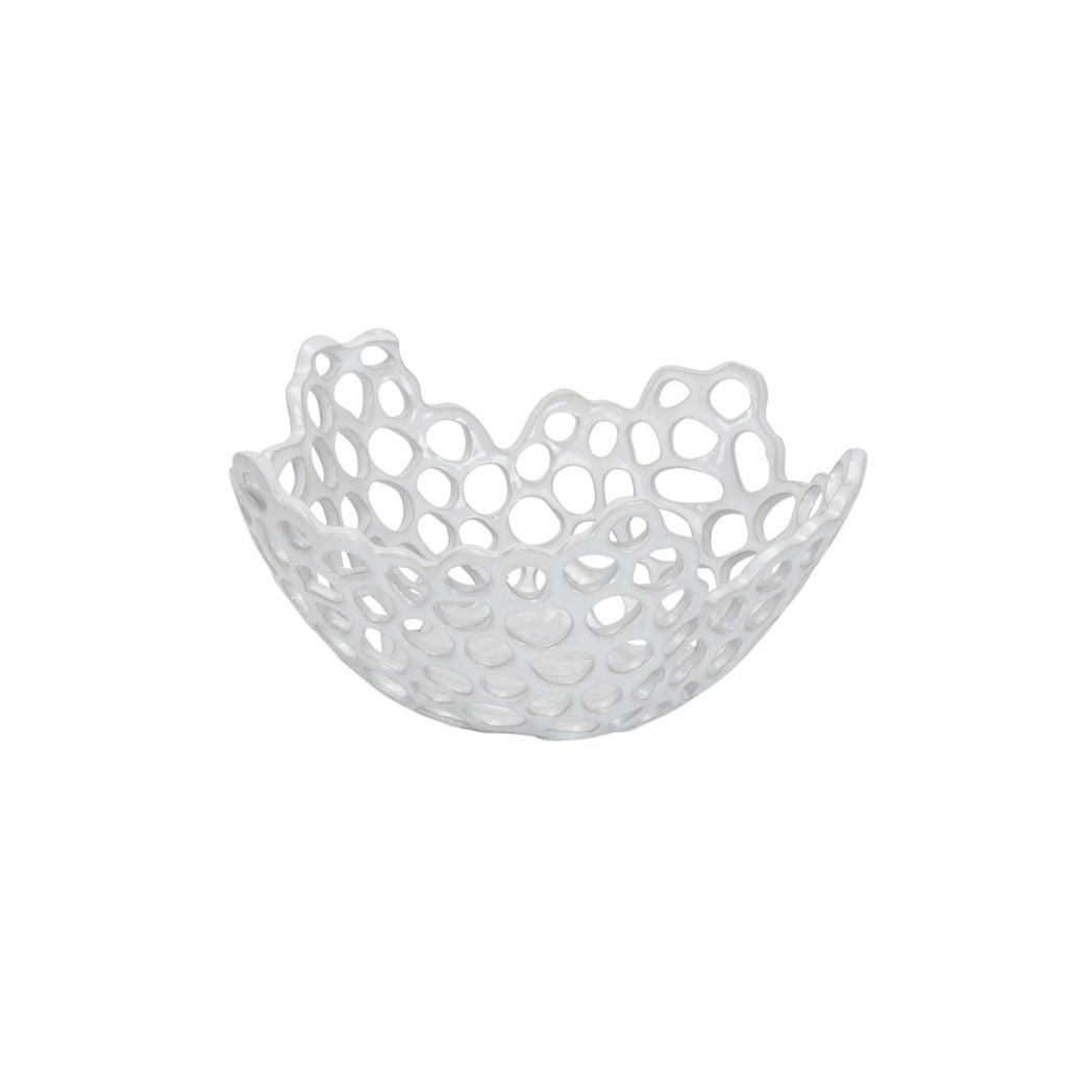 White Ceramic Net Bowls