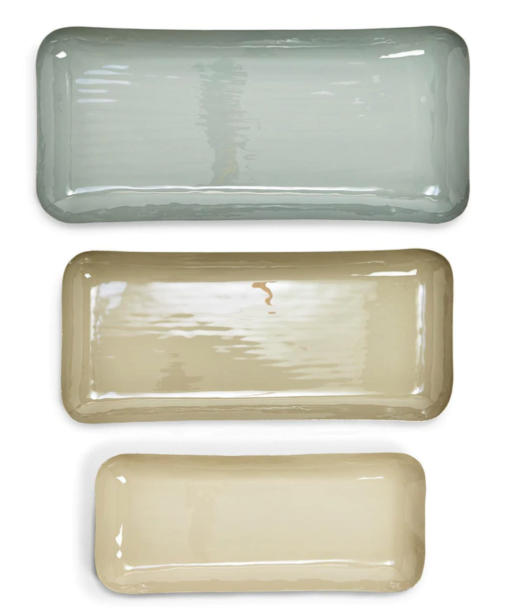 Enamel Metal Trays S/3