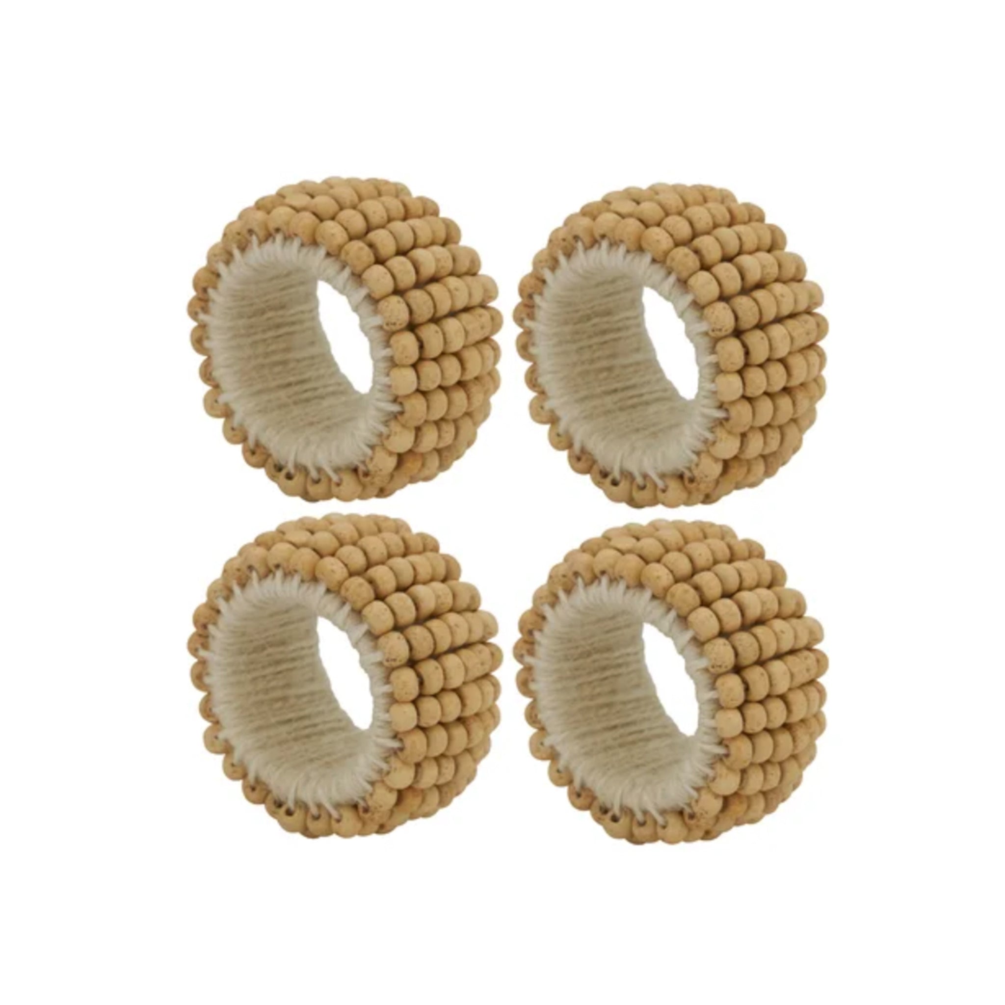 Beaded Napkin Ring set of 4