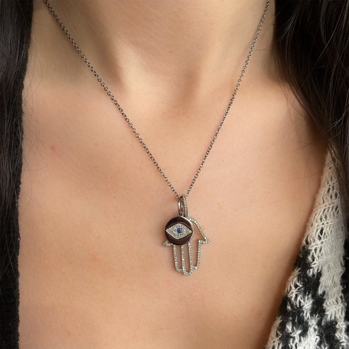 Kindred Spirits: Protection Necklace (Hamsa/Evil Eye)