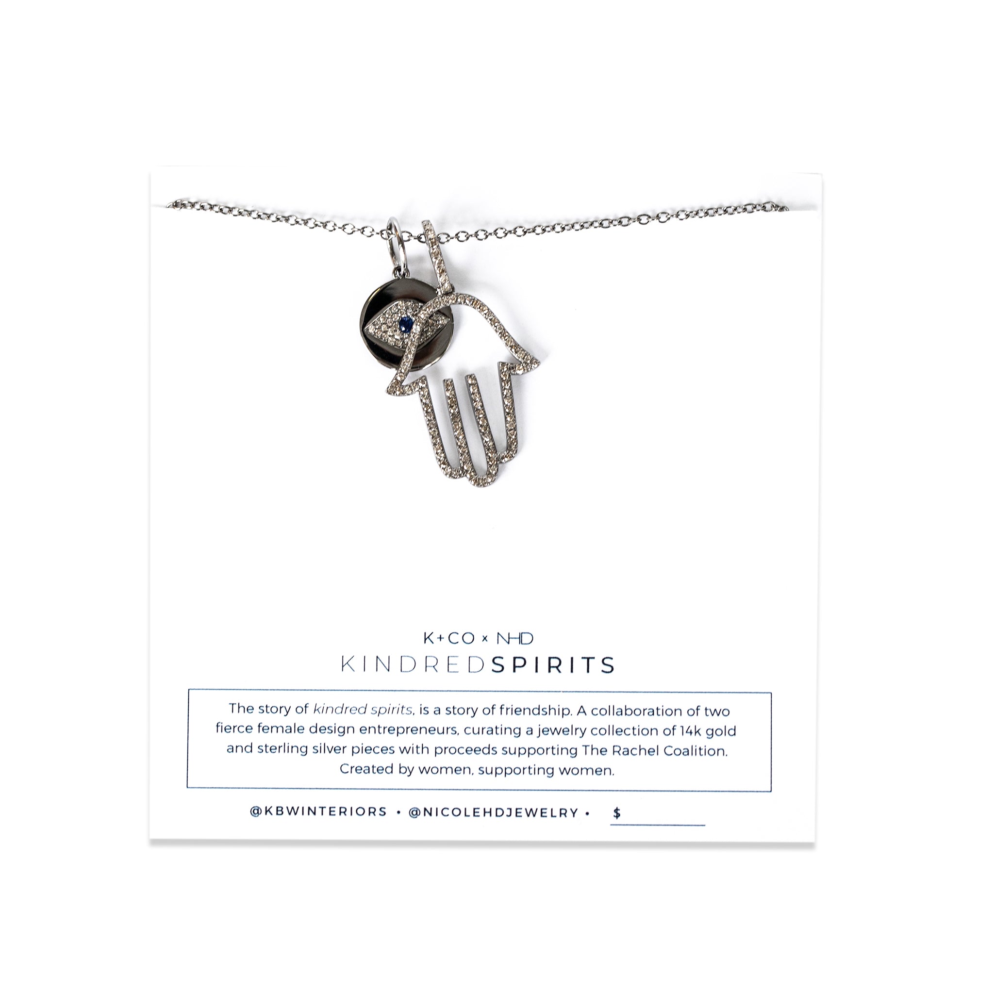 Kindred Spirits: Protection Necklace (Hamsa/Evil Eye)